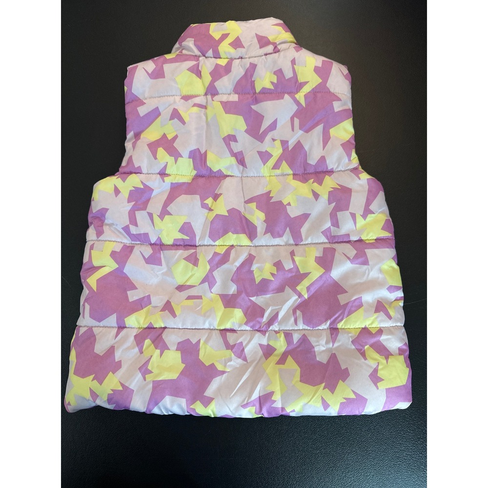 Spyder Kids Puffer Vest 2T Purple‎ Yellow Star Print Lightweight Zip Front - Picture 4 of 4